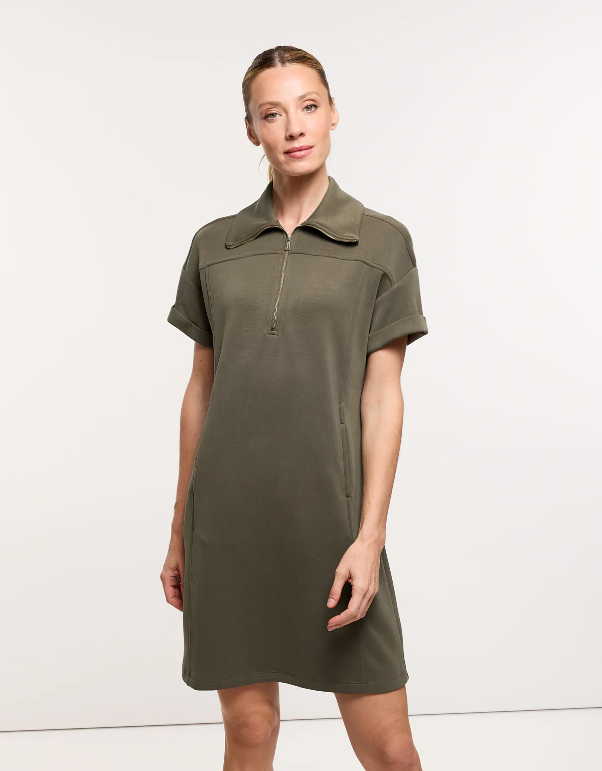 Vestido Corto Caqui - Elika 2